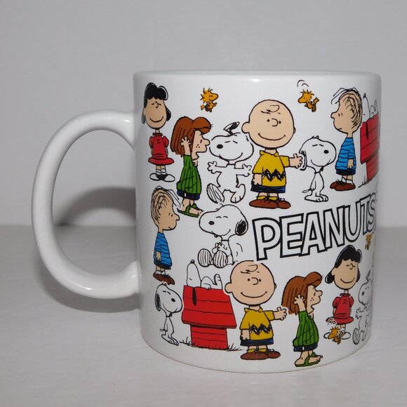 Bioworld Other - Charlie Brown Peanuts Gang 14 oz Ceramic Graphic Coffee Mug Snoopy Woodstock
